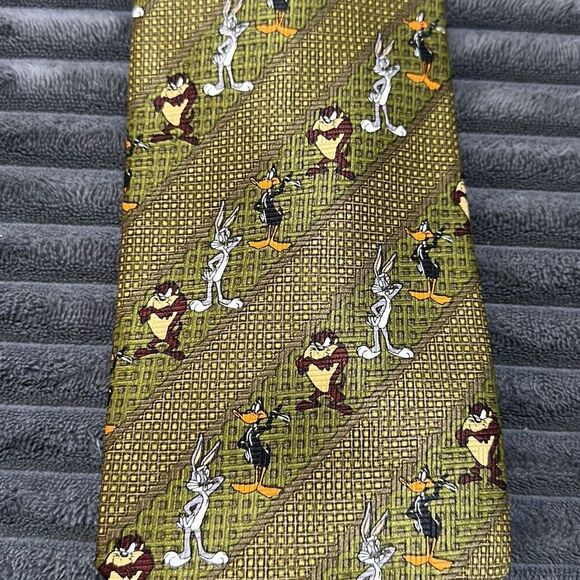 Vintage Looney Tunes Bugs Bunny Daffy Duck Tasmanian Devil Tie Men’s - Picture 1 of 7